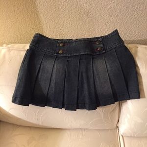 Duchesse jean pleated skirt